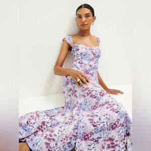 Reformation Bryson Midi Dress Morning Dew Purple Pink Size 4
